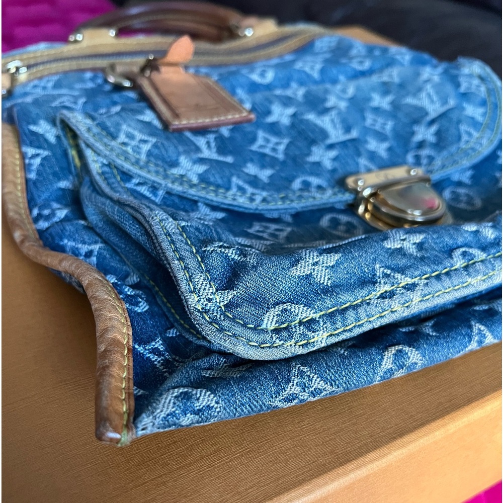 Louis Vuitton Denim Sac Plat Bag-EUC - Picture 14 of 16